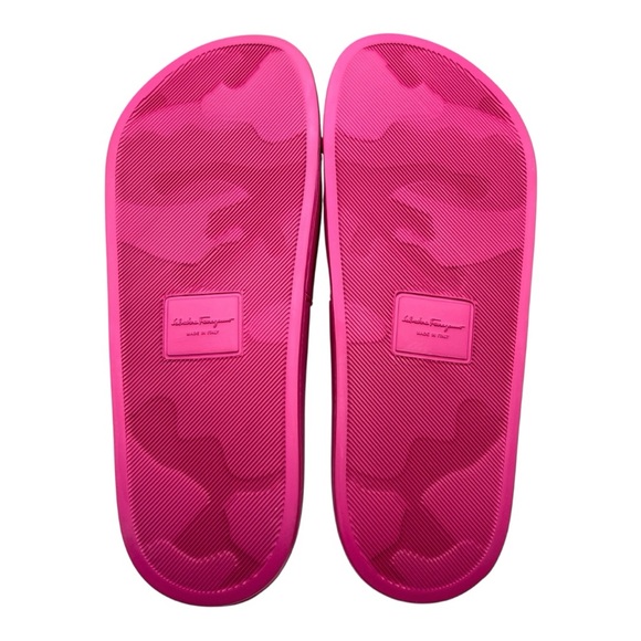 Salvatore Ferragamo Groovy Gancini Slides 💕 Hot Pink Sandals US 8 - Picture 8 of 11